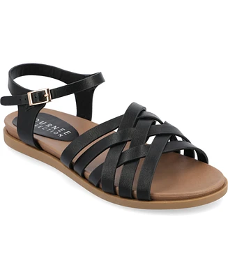 Journee Collection Women's Kimmie Strappy Flat Sandals