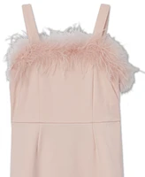 Speechless Big Girls Feather-Trim A-line Dress