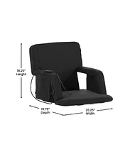 Mikki Portable Heated Reclining Stadium Chair With Armrests