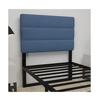 Merrick Lane Coppola Twin Headboard With Tufted Upholstery And Powder Coated Metal Frame