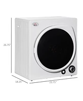 Homcom Dryer Machine, 1350W 3.22 Cu. Ft. Portable Clothes Dryer w/ 5 Modes