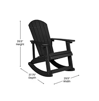 Atlantic Adirondack Patio Furniture Set Includes All-Weather Rocking Chairs And Side Table