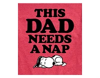 Hybrid Apparel Peanuts Dad Nap Mens Short Sleeve Tee