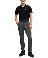 Boss by Hugo Men's Collar Graphics Slim-Fit Polo Shirt