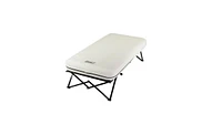 Coleman Camping Cot with Side Tables, Air Mattress & Battery Pump, Twin