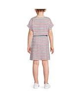 Lands' End Girls Short Sleeve Henley Jersey Dress