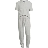 Lands' End Men's Waffle Jogger Set