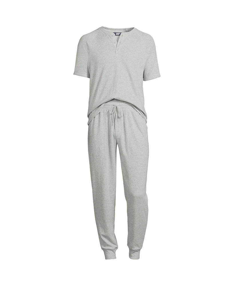 Lands' End Men's Waffle Jogger Set