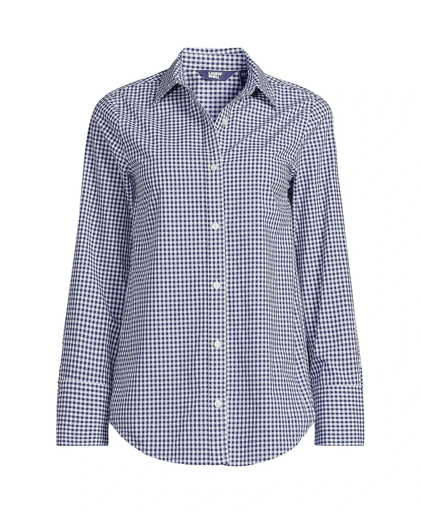 Lands' End Women's Poplin Tie Sleeve Shirt