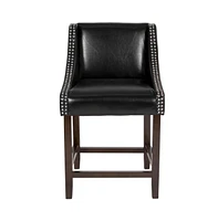 Taylorsville 24 Inch Counter Height Stool With Nailhead Trim