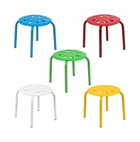 Emma+Oliver Plastic Nesting Stack Stools - Classroom/Home, 11.5"Height (5 Pack)