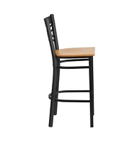 2 Pack "X" Back Metal Restaurant Barstool