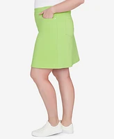 Hearts Of Palm Plus Size Feeling the Lime Solid Skort