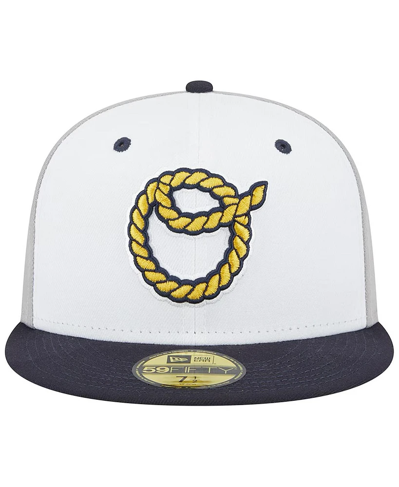 New Era Men's White Omaha Storm Chasers Theme Nights Cattlemen 59Fifty Fitted Hat