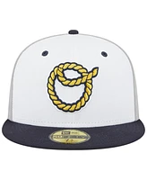 New Era Men's White Omaha Storm Chasers Theme Nights Cattlemen 59Fifty Fitted Hat