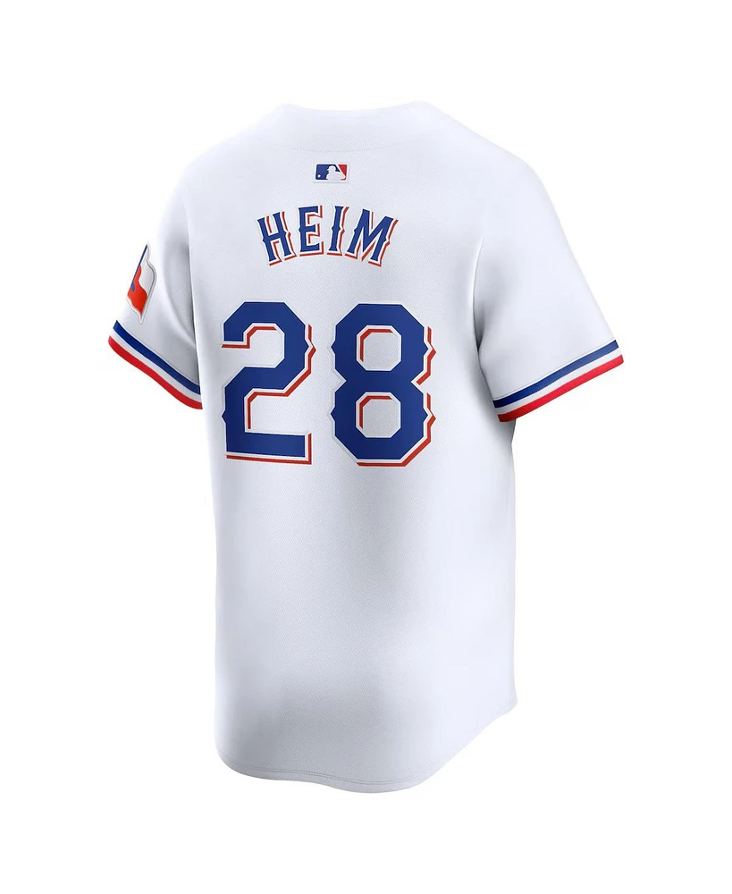 Nike Men's Jonah Heim White Texas Rangers Home Limited Player Jersey