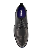 Dkny Men's Leather Contrast Lace Up Shoes