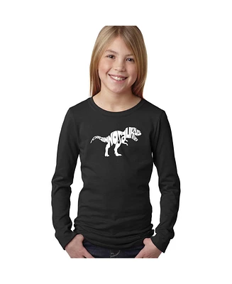 La Pop Art Girls Word Long Sleeve - Tyrannosaurus Rex