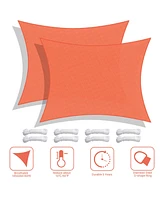 2 Pack 23x20 Ft 97% Uv Block Rectangle Sun Shade Sail Canopy Outdoor Patio Yard
