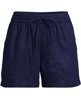 Lands' End Women's High Rise Drawstring 5" Tencel Fiber Shorts