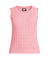 Lands' End Women's Fine Gauge Cable Tank Sweater