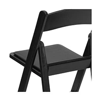 Emma+Oliver Folding Chair - Resin– 2 Pack 800Lb Weight Capacity Event