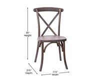 Bardstown X-Back Bistro Style Wooden High Back Dining Chair