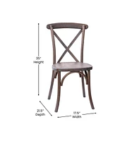 Merrick Lane Bardstown X-Back Bistro Style Wooden High Back Dining Chair