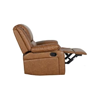 Recliner With Bustle Back And Padded Arms