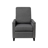 Renza Transitional Pushback Recliner With Pillow Style Back And Accent Nail Trim - Manual
