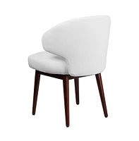 Emma+Oliver Side Reception Chair With Walnut Legs