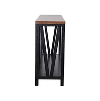 Erikson Modern Farmhouse Engineered Wood Sofa Table With Bracing And Lower Shelf