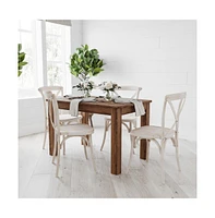 Merrick Lane Rectangular Antique Solid Pine Farm Dining Table