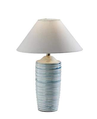 Adesso 25" Ribbed Ceramic Catalina Table Lamp