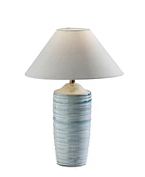 Adesso 25" Ribbed Ceramic Catalina Table Lamp