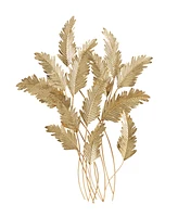 Rosemary Lane Gold Metal Leaf Layered Wall Decor, 39" x 3" x 44"