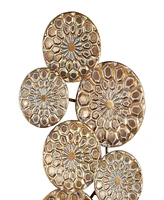 Rosemary Lane Gold Metal Plate Wall Decor with Embossed Design, 19" x 3" x 50"