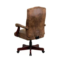 Merrick Lane Versailles High Back Tufted Home Office Chair With Height Adjustment And 360° Swivel