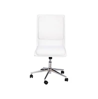 Merrick Lane Artemis Mid-Back Armless Home Office Chair With Height Adjustable Swivel Seat And Five Star Chrome Base