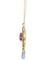 Le Vian Multi-Gemstone Artistic Cluster 18" Pendant Necklace (15