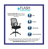 Emma+Oliver High Back Flexible Mesh Office Chair With Arms