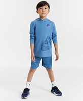 Nike Toddler & Little Boys Club Fleece Textured Slogan-Print Shorts