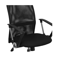 Emma+Oliver Mid-Back Mesh Swivel Task Office Chair With Lumbar Support Band And Arms