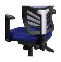 Mid-Back Mesh Triple Paddle Swivel Ergonomic Office Chair With Adjustable Arms