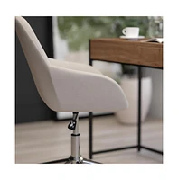 Merrick Lane Roma Home Office Bucket Style Chair With 360 Degree Rotating Swivel