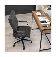 Milano Contemporary High-Back Home Office Chair With Padded Arms