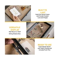 Wood Shadow Box Display Case