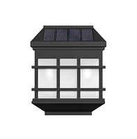 Wall Mount Led Solar Powered Fence And Deck Lights - All-Weather Decorative Set Of 6