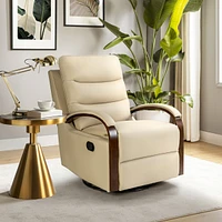 Abraham Wooden Arm Manual Recliner