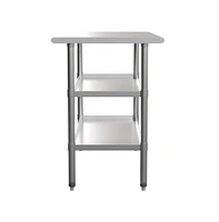 Nsf Certified Stainless Steel 18 Gauge Work Table With 2 Undershelves